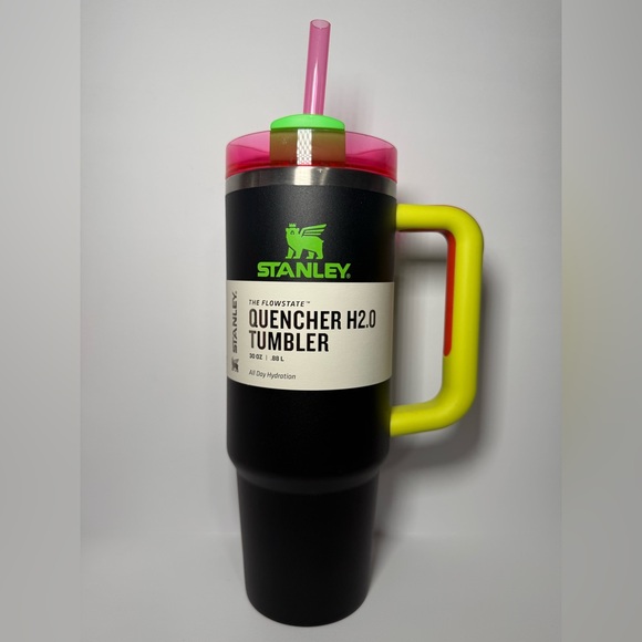 Stanley Limited Edition WHITE NEON + BLACK NEON 30oz Quencher Tumbler Set BNWT - Picture 10 of 15